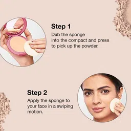 Hilary Rhoda 2 in 1 Compact Powder With Shimmery & Matte Finish 18 g (My Ivory) image 3
