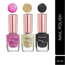Seven Seas Set of 3 Easy Gel Long Lasting Nail Polishes 10ml Each - 261 + 260 + 264-19
