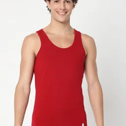 UnderJeans by Spykar Men Cotton Blend Vest-image-97