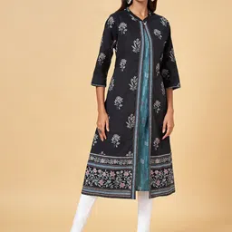 RANGMANCH BY PANTALOONS Floral Printed Cotton A-Line Kurta-picture-39