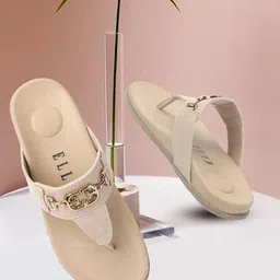Elle Embellished T-Strap Flats-12