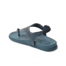 ELLE Textured T-Strap Flats With Backstrap & Laser Cuts image 3