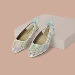 Pantaloons Junior Girls Ballerinas with Laser Cuts Flats-image-14