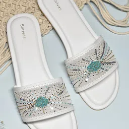 SHRIVAS BY ARCHITA MEHTA CYRUS Ethnic Embellished Open Toe Flats-6