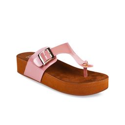 THE WHITE POLE Buckle Detail Open Toe Flatform Heels-21