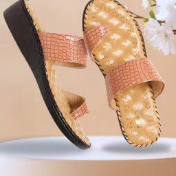TRASE Textured Open Toe Flats-17