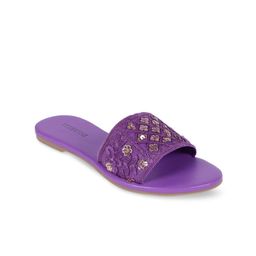 Vishudh Women Purple Embellished Open Toe Flats-image-64