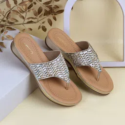 Metro Women Embellished Open Toe Flats-15