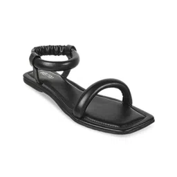Metro Women Synthetic Ankle Loop Open Toe Flats-4