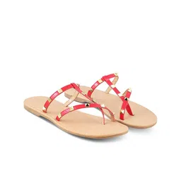 Tresmode Embellished Open Toe Flats-image-34