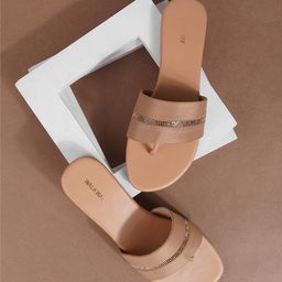 WALKWAY by Metro Embellished Open Toe Flats-8