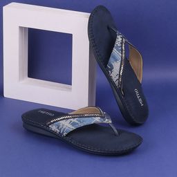 Metro Printed Open Toe Flats-53