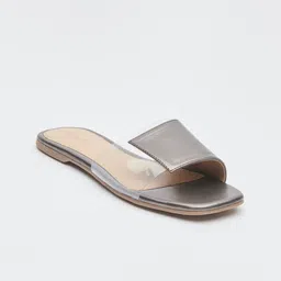 Vishudh Women Grey Colourblocked Open Toe Flats-picture-25