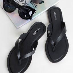 Vishudh Women Black Solid T-Strap Flats-43