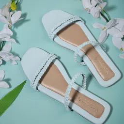 Tokyo Talkies Women Blue Open Toe Flats-image-69