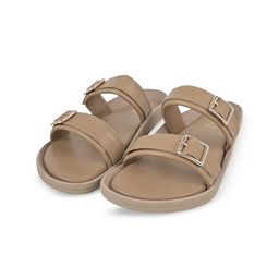 CAI Two Strap One Toe Flats With Buckle Detail-41