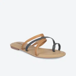 Biba Women Beige One Toe Flats-picture-39