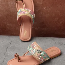 Anouk Western - Embellished One Toe Flats-35