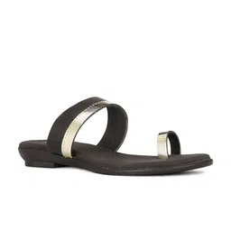 Bata Textured One Toe Flats-91