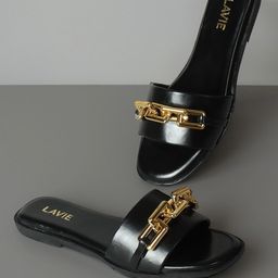Lavie Embellished Open Toe Flats-11
