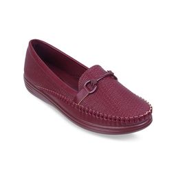 Mochi Textured Round Toe Horsebit Loafers-74