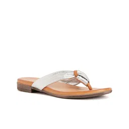 Peach Flores Textured Leather Open Toe Flats-59