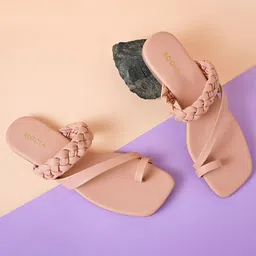 Rocia Women Pink Printed Ballerinas with Laser Cuts Flats-image-10