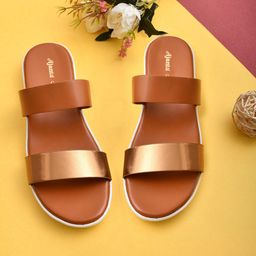 Ajanta Two Strap Open Toe Flats-15
