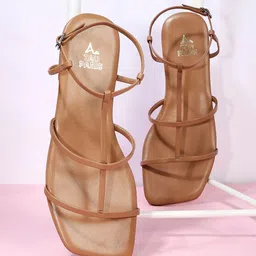Tao Paris Strappy Backstrap Leather Open Toe Flats-13