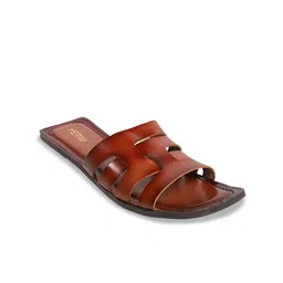 Metro Strappy Leather Open Toe Flats-3