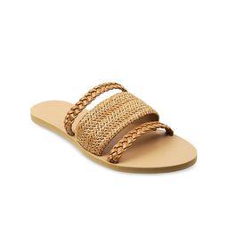 Metro Women Tan Open Toe Flats-30