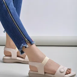 Shoetopia Backstraps Open Toe Flats-12