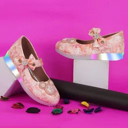 BAESD Girls Printed Bow Embellished Ballerinas-image-55