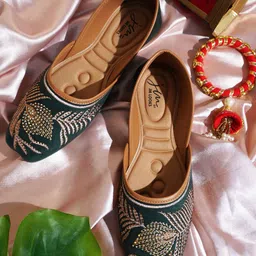 JM Looks Embellished Round Toe Ballerinas-image-67