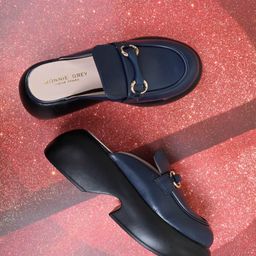 Ronnie Grey Women Mules with Bows Flats-15