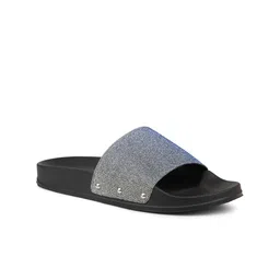 Inc 5 Women Shimmer Embellished Open Toe Flats-1