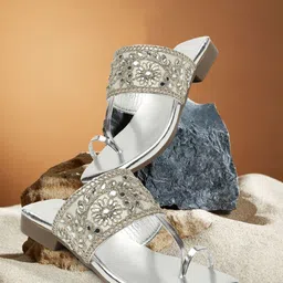 ICONICS Embellished One Toe Flats-14
