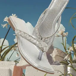 ICONICS Embellished Open Toe Flats-27