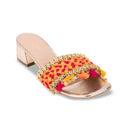 5 ELEMENTS Embellished Open Toe Block Heels-7