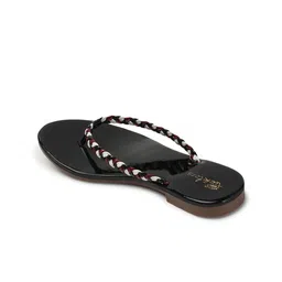 Picktoes Textured Strap Open Toe Flats image 4