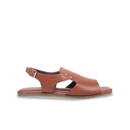 Metro Textured Open Toe Flats image 2