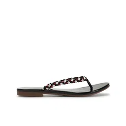 Picktoes Textured Strap Open Toe Flats image 2