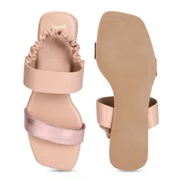 yoho Double Strap Open Toe Flats image 5