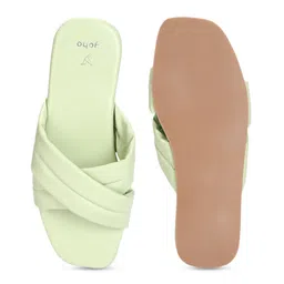 yoho Criss-Cross Strap Open Toe Flats image 2