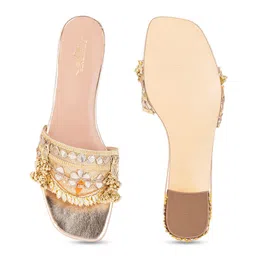 5 ELEMENTS Embellished Open Toe Block Heels image 4