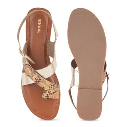 Anouk Textured Open Toe Flats image 5