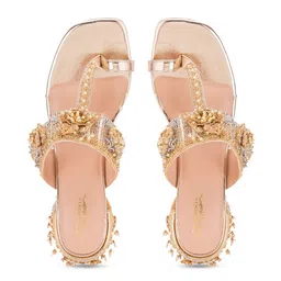 5 ELEMENTS Embellished Open Toe Block Heels image 2