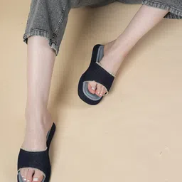 The Roadster Lifestyle Co. Textured Open Toe Flats-picture-57