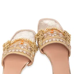 5 ELEMENTS Embellished Open Toe Block Heels image 2