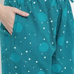 aayusika Abstract Printed V-Neck Flared Knee Length A-Line Kurta With Trouser image 3